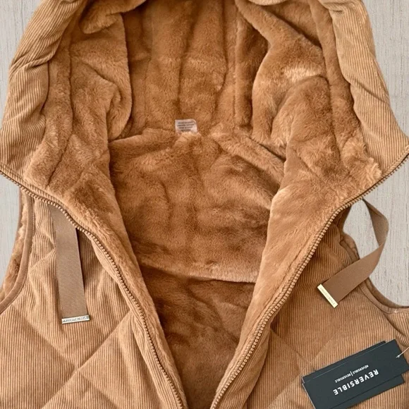 Women's NWT Corduroy Hooded Vest - Picture 3 of 8